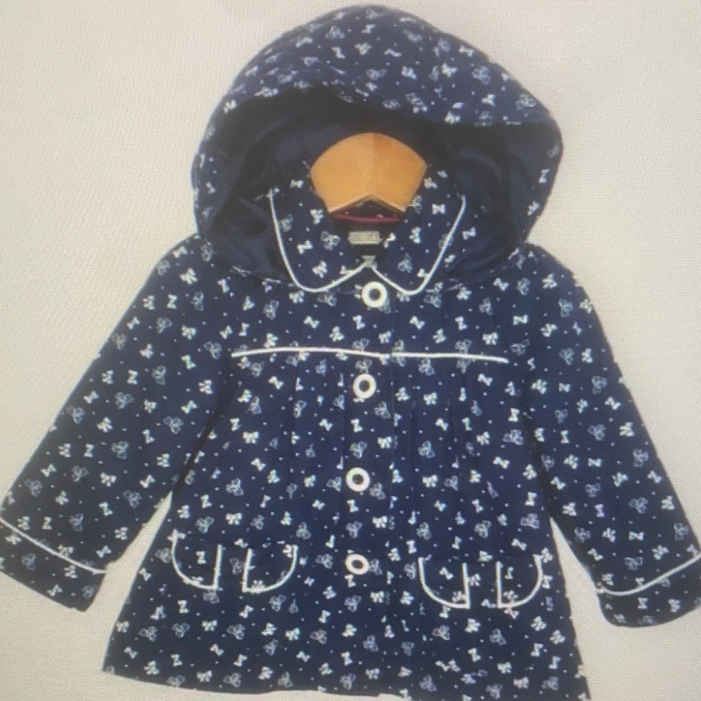 Navy Blue Kids Jacket with White Accents